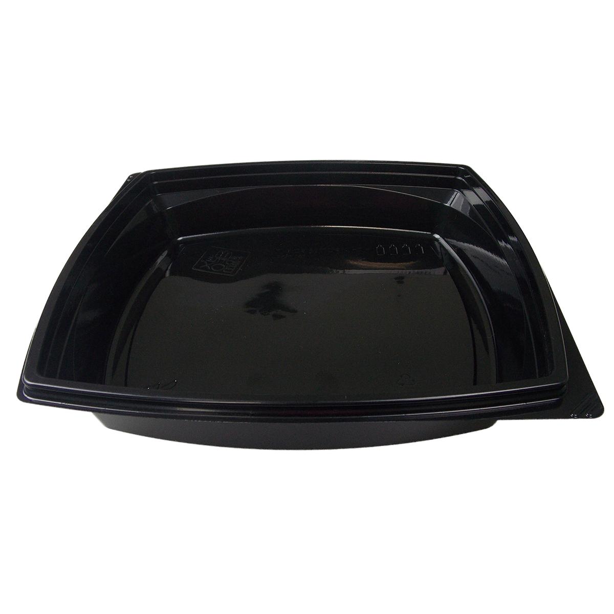 Take-Out Container Base 9X9 IN PET Black 400/Case