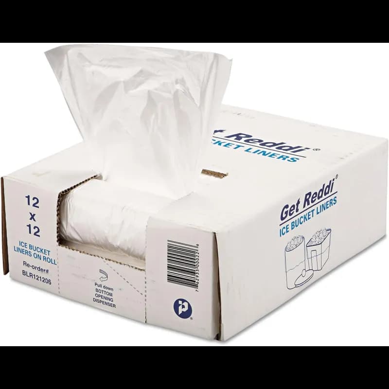 Ice Bucket Liner 12X12 IN PE 0.24MIL Clear Perforated 100 Count/Box 10 Box/Case 1000 Count/Case