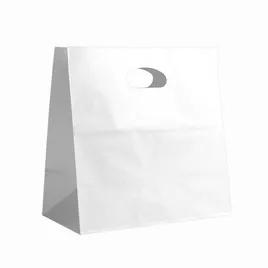 Bag 11X6X11 IN White With Die Cut Handle Closure Reinforced 500/Pack