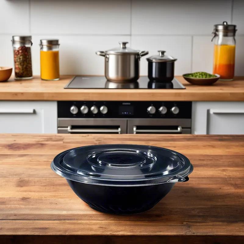 WNA Pack N Serve Lid Flat 16 IN PET Clear For Catering Bowl 50/Case