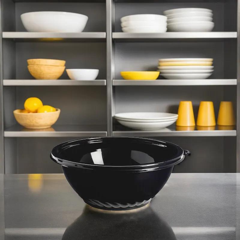 WNA CaterLine® Catering Bowl 160 OZ PET Black 25/Case