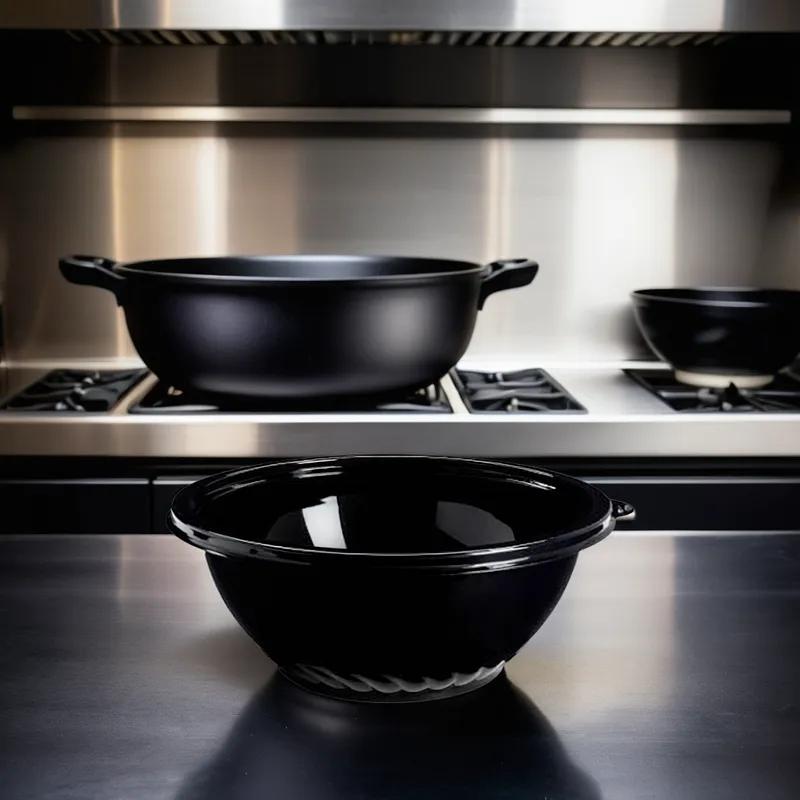 WNA CaterLine® Catering Bowl 160 OZ PET Black 25/Case