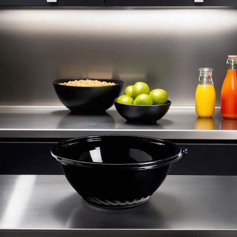 WNA CaterLine® Catering Bowl 160 OZ PET Black 25/Case