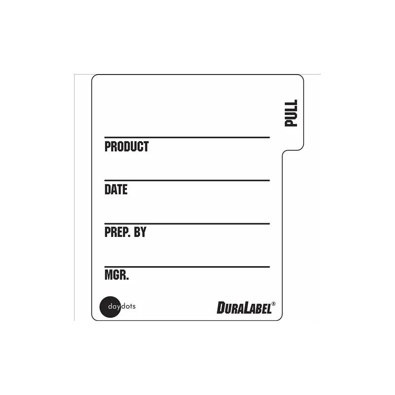 DuraLabel Label 2.25X2 IN White Plastic 500/Roll