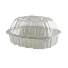 Chicken Roaster Container & Lid Combo With High Dome Lid Large (LG) 9.44X7.51X4.5 IN PP White Clear Anti-Fog 170/Case