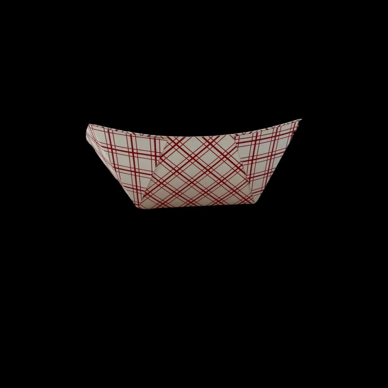 Food Tray 10 LB Paper Red White 250/Case