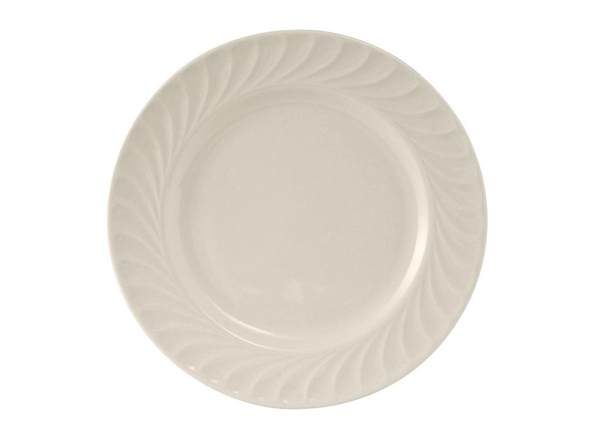 Meridian Plate 9.5 IN China Eggshell Round Fully Vitrified Embossed 24/Case