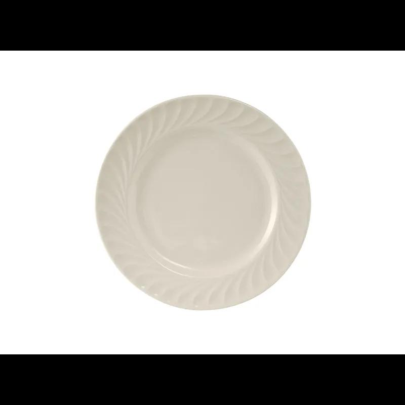 Meridian Plate 7.125 IN China Eggshell Round Fully Vitrified Embossed 36/Case