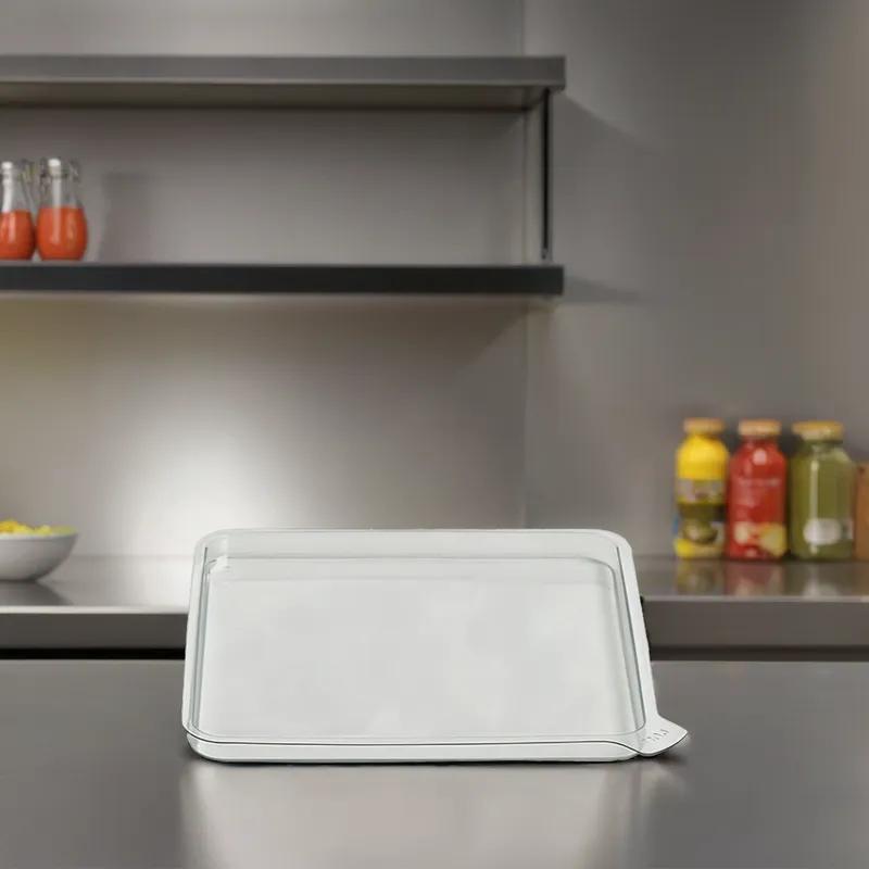 Lid 5.7X5.7X0.37 IN Plastic Clear Square For Container Unhinged 300/Case