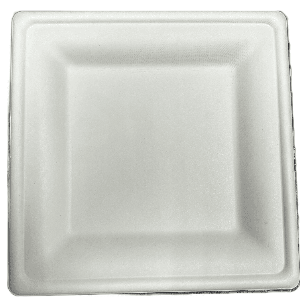 Victoria Bay Plate 8X8 IN Sugarcane White Square 500/Case