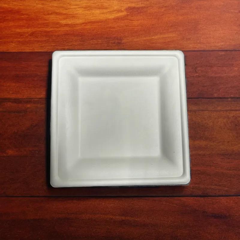 Victoria Bay Plate 8X8 IN Sugarcane White Square 500/Case
