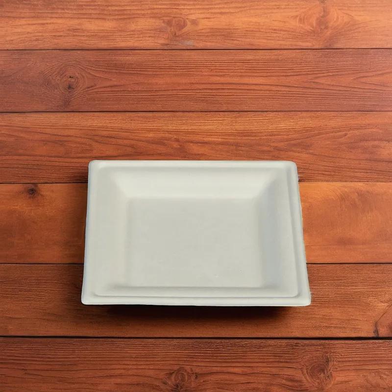 Victoria Bay Plate 6X6 IN Sugarcane White Square 500/Case