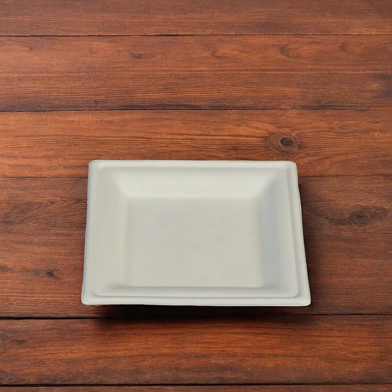Victoria Bay Plate 6X6 IN Sugarcane White Square 500/Case