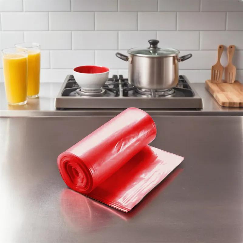 Victoria Bay Can Liner Biohazard Bag 24X23 IN 7-10 GAL Red LLDPE 1.3MIL Roll 500/Case