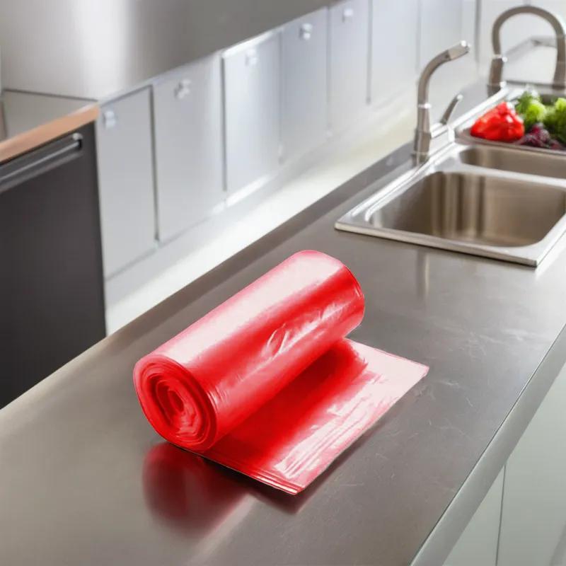 Victoria Bay Can Liner Biohazard Bag 24X23 IN 7-10 GAL Red LLDPE 1.3MIL Roll 500/Case