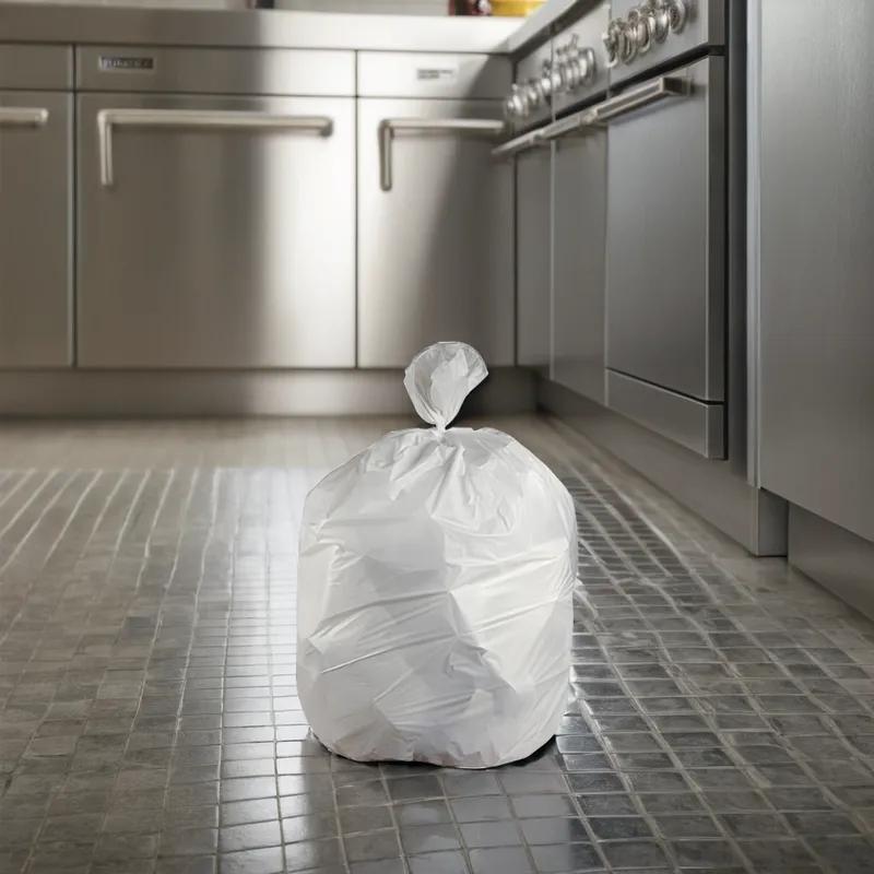 Victoria Bay Can Liner 24X30 IN 12-16 GAL Opaque White LLDPE 0.65MIL Roll 25 Count/Roll 20 Rolls/Case