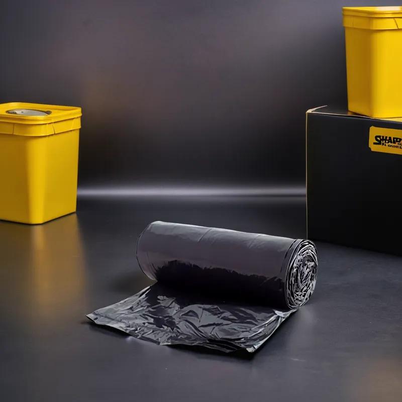 Victoria Bay Can Liner 30X36 IN 20-30 GAL Black LLDPE 1.5MIL Roll 25 Count/Roll 6 Rolls/Case 150 Count/Case