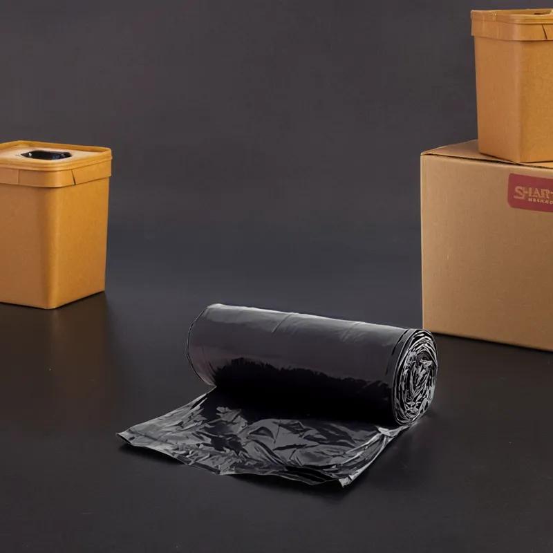 Victoria Bay Can Liner 30X36 IN 20-30 GAL Black LLDPE 1.5MIL Roll 25 Count/Roll 6 Rolls/Case 150 Count/Case