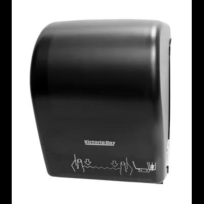 Victoria Bay Paper Towel Dispenser 8.98X11.43X15.02 IN Plastic Black Translucent 1-Roll Touchless Manual Auto Cut 1/Case