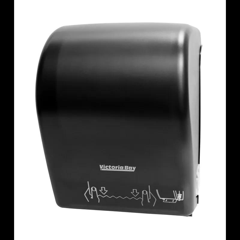 Victoria Bay Paper Towel Dispenser 8.98X11.43X15.02 IN Plastic Black Translucent 1-Roll Touchless Manual Auto Cut 1/Case