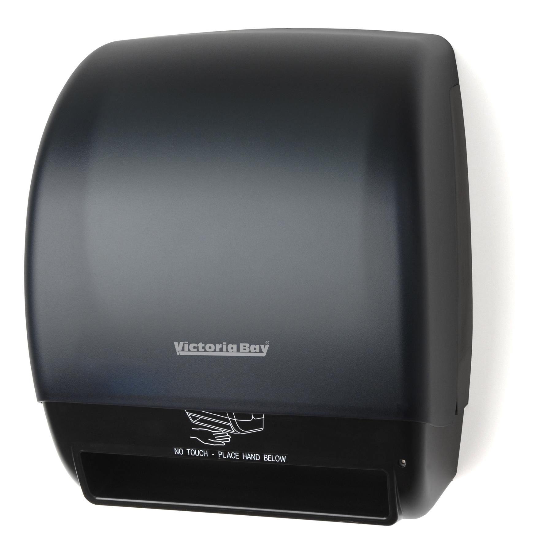Victoria Bay Paper Towel Dispenser 9.47X12.27X15.2 IN Plastic Black Translucent 1-Roll Electronic Programmable 1/Case