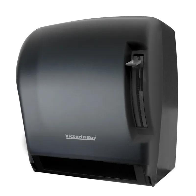 Victoria Bay Paper Towel Dispenser 9.61X11.88X13.71 IN Plastic Black Translucent 1-Roll Push Lever 1/Case