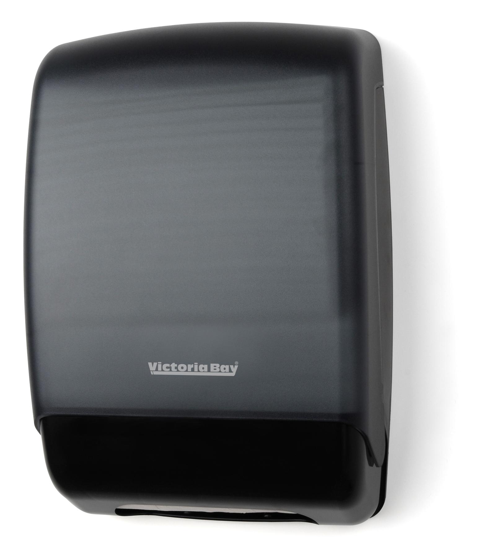 Victoria Bay Paper Towel Dispenser Plastic Black Translucent Multifold 1/Each