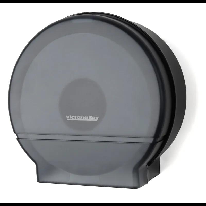 Victoria Bay Toilet Paper Dispenser 9X5.37X11.47X11.22 IN Plastic Black Translucent Jumbo (JRT) 1-Roll 1/Each