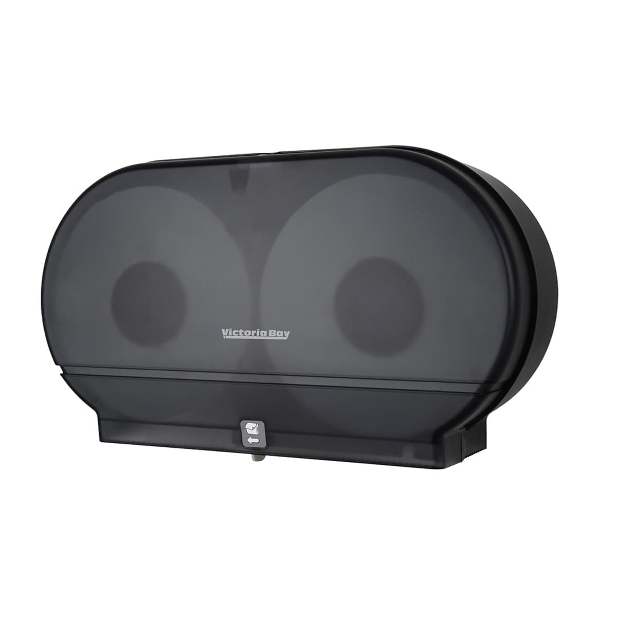 Victoria Bay Toilet Paper Dispenser 9X5.37X20.23X11.71 IN Black Translucent 2-Roll Jumbo Jr (JRT) Side-by-Side 1/Each