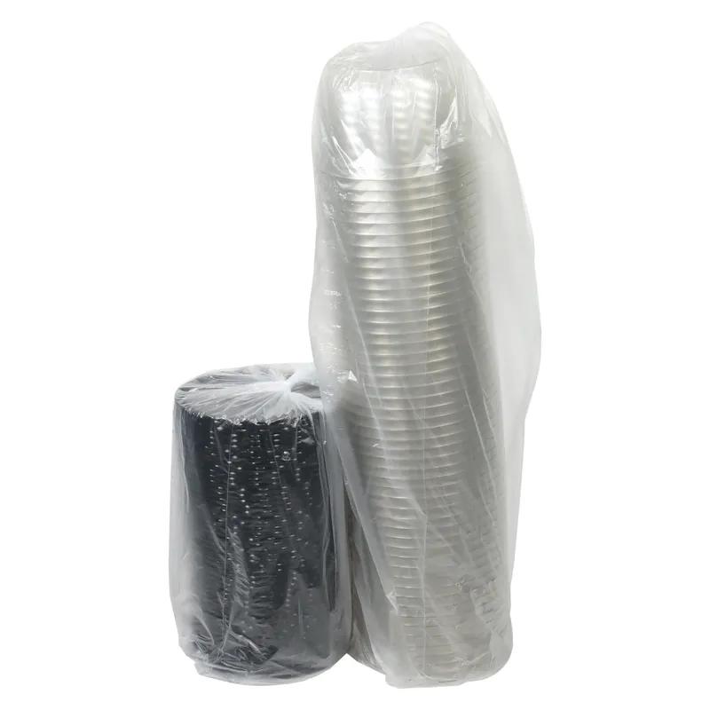 Bakery Container & Lid Combo With Dome Lid 6.83X4 IN PET Black Clear Round Swirl 200/Case