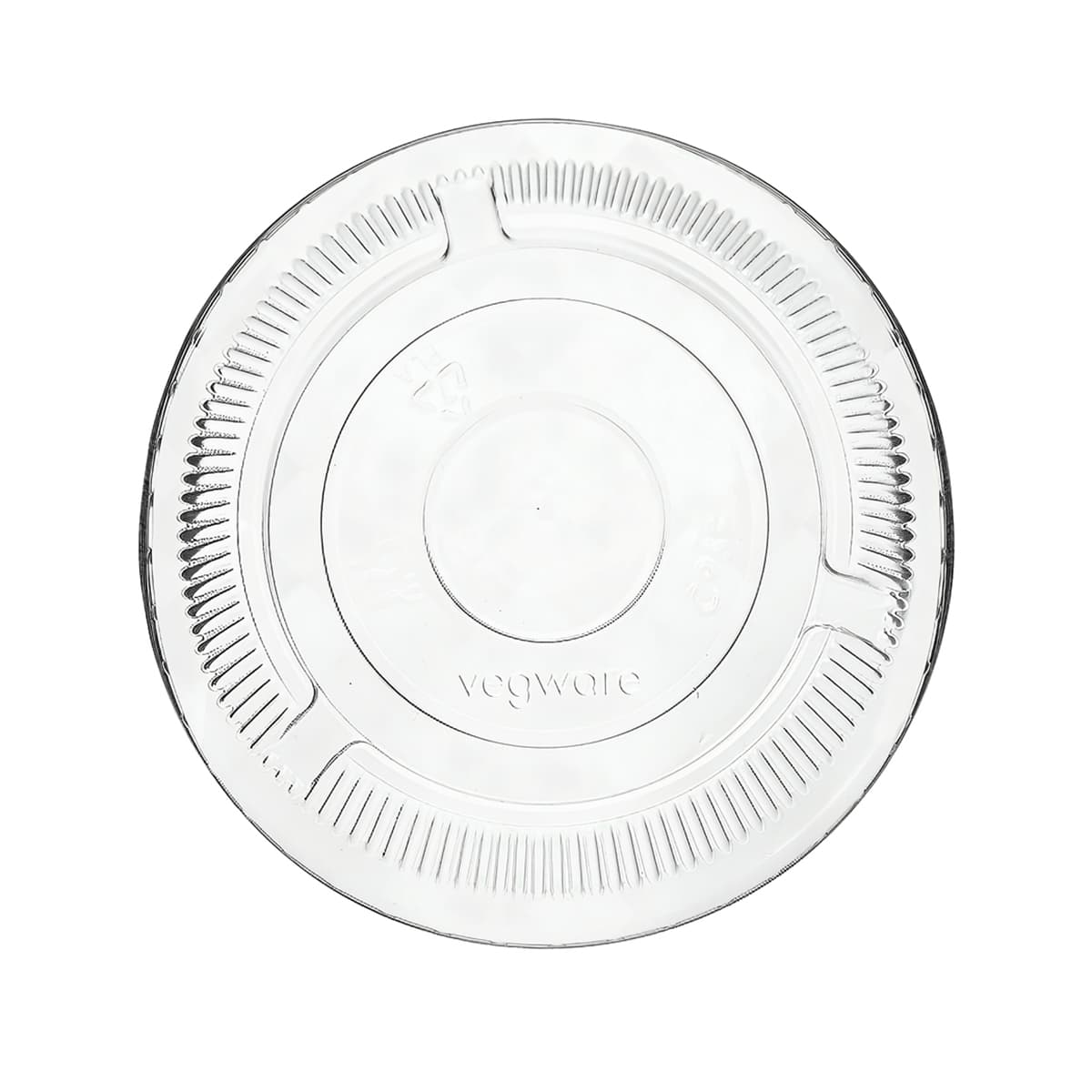 96-Series Lid Flat PLA For Container No Hole 20 Count/Pack 50 Packs/Case 1000 Count/Case