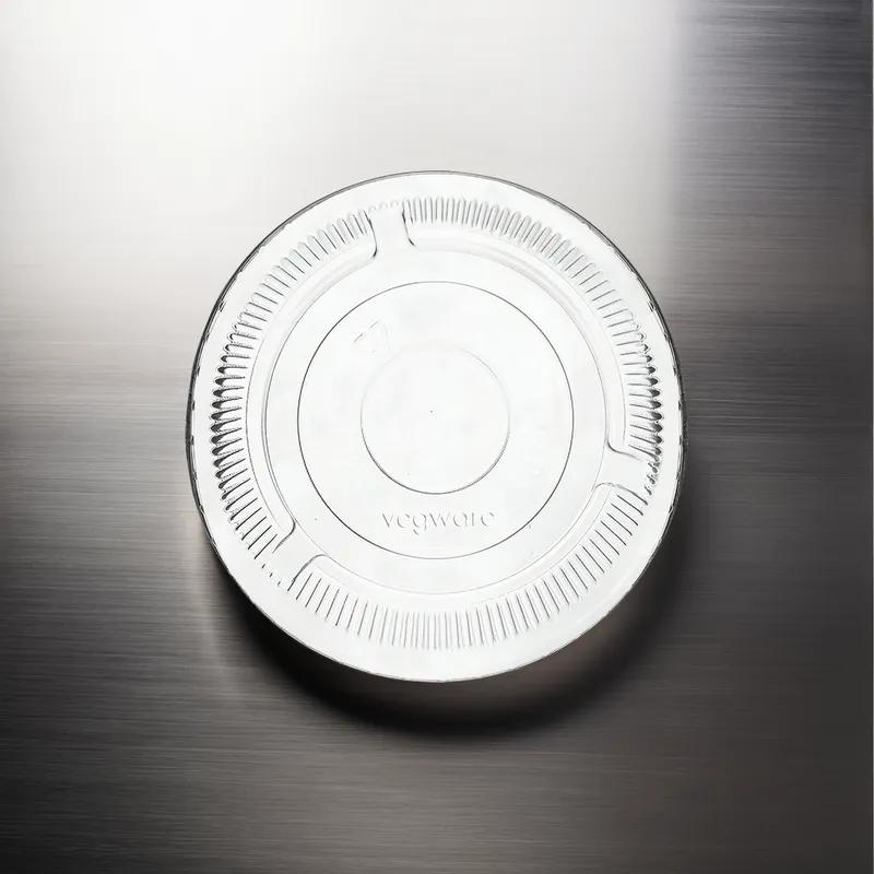 96-Series Lid Flat PLA For Container No Hole 20 Count/Pack 50 Packs/Case 1000 Count/Case