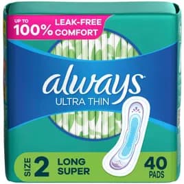 Always® Pad Super Absorbency 40 Count/Pack 6 Packs/Case 240 Count/Case