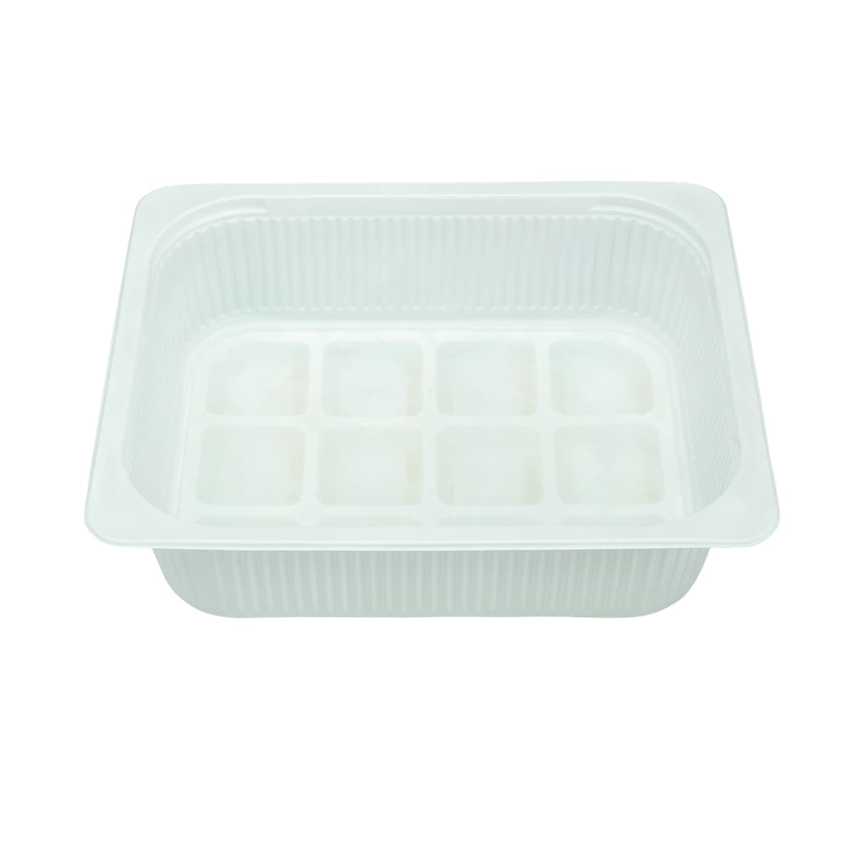 Take-Out Tray 12.5X10X3.25 IN White Ribbed 164/Case