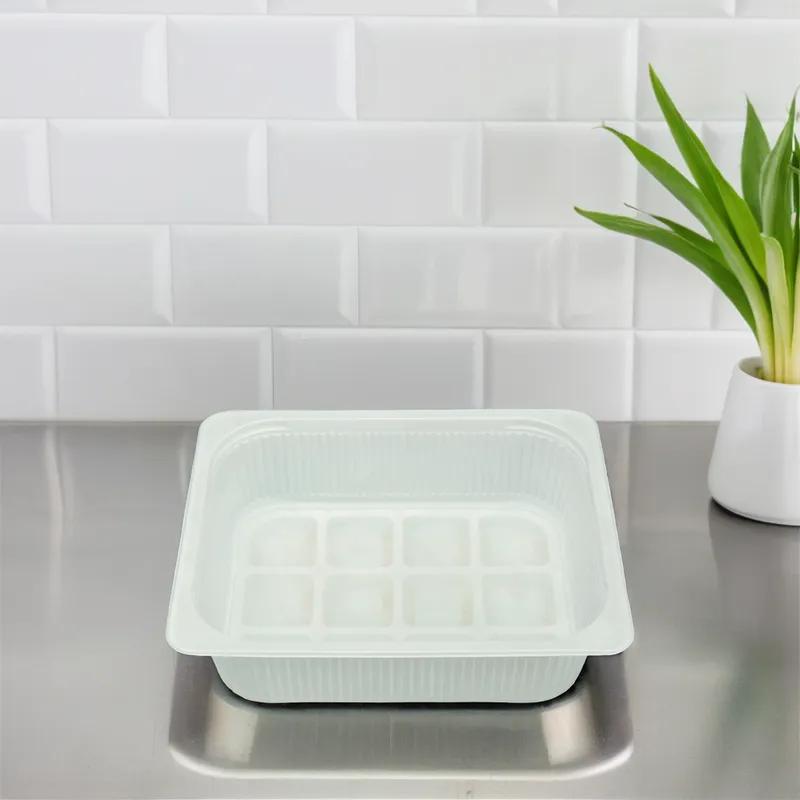 Take-Out Tray 12.5X10X3.25 IN White Ribbed 164/Case