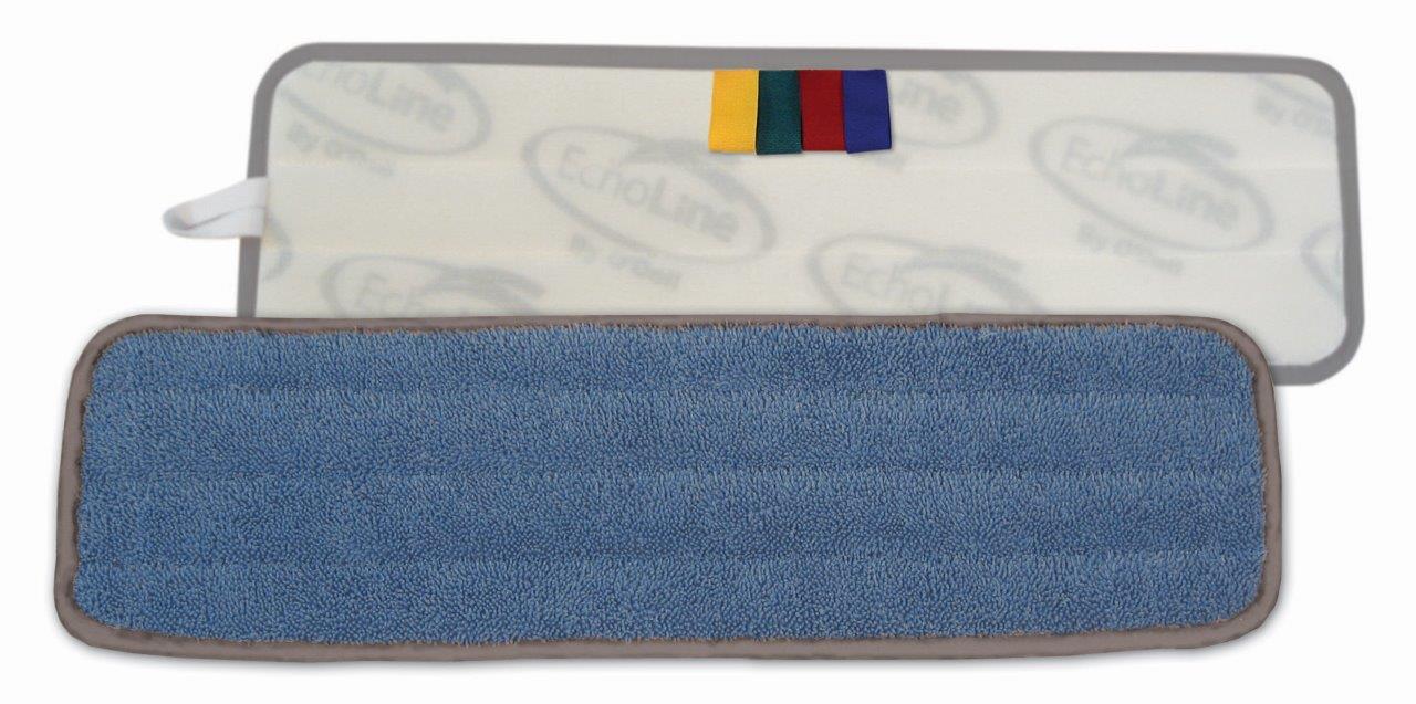 Wet Mop Pad 18X5 IN Blue Microfiber 1/Each