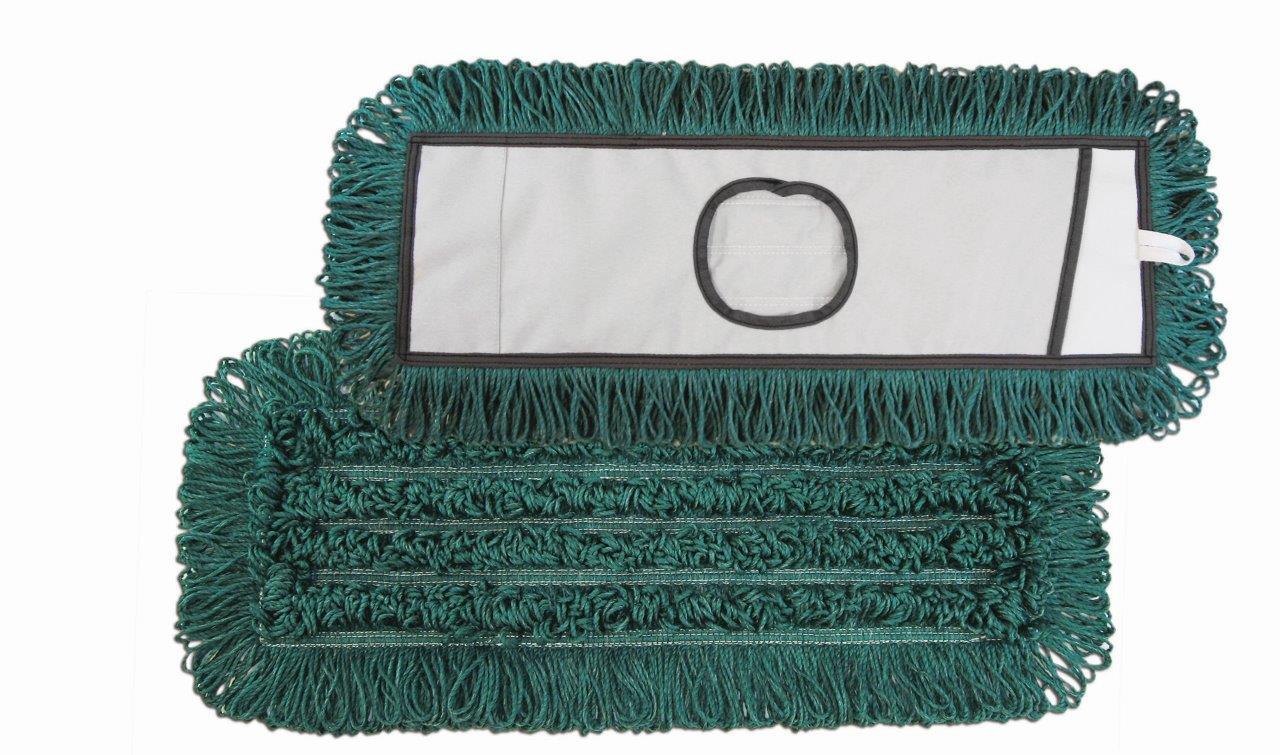 Dust Mop Refill 25.5X6.5X0.33 IN Green Microfiber Spun Loop 1/Each