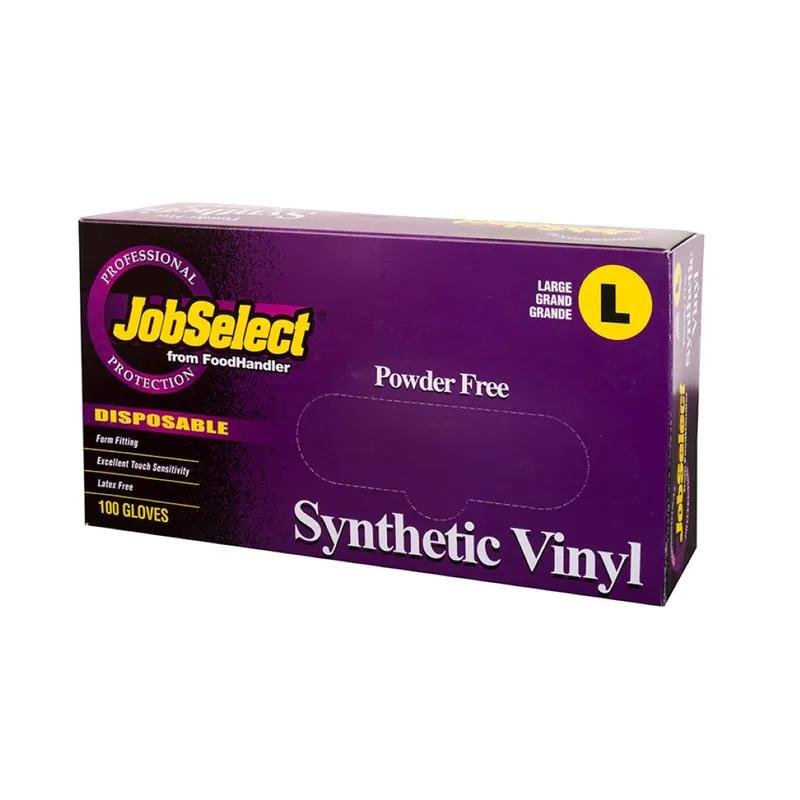 JobSelect® Examination Gloves Large (LG) White Synthetic Powder-Free 100 Count/Pack 10 Packs/Case 1000 Count/Case