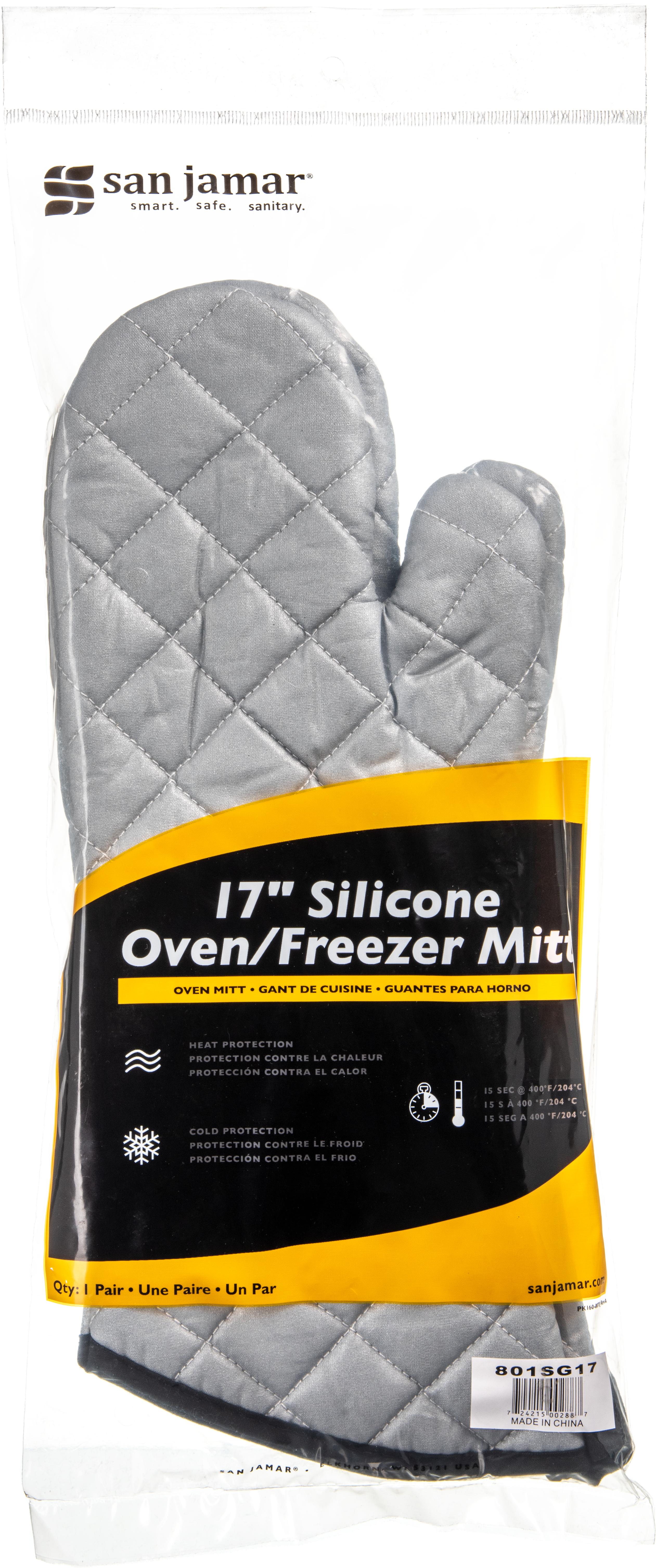 Carlisle Foodservice Products® Oven Mitt 17 IN Silicone Poly Cotton Heat And Cold Protection From 0°F to 400° F 1/Each