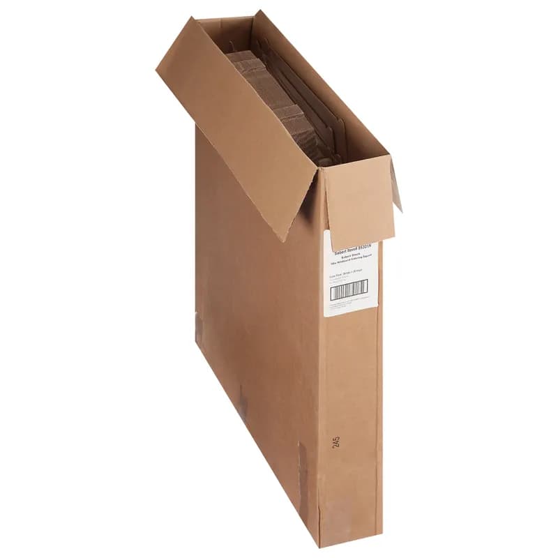 Take-Out Box Hinged With Flat Lid 17.1X17.1X3.25 IN Corrugated Paperboard Kraft Square With Window 35/Case