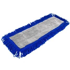 Impact® Dust Mop Head 24 IN Blue Gray Microfiber Canvas Fringed Cut End Looped 1/Each