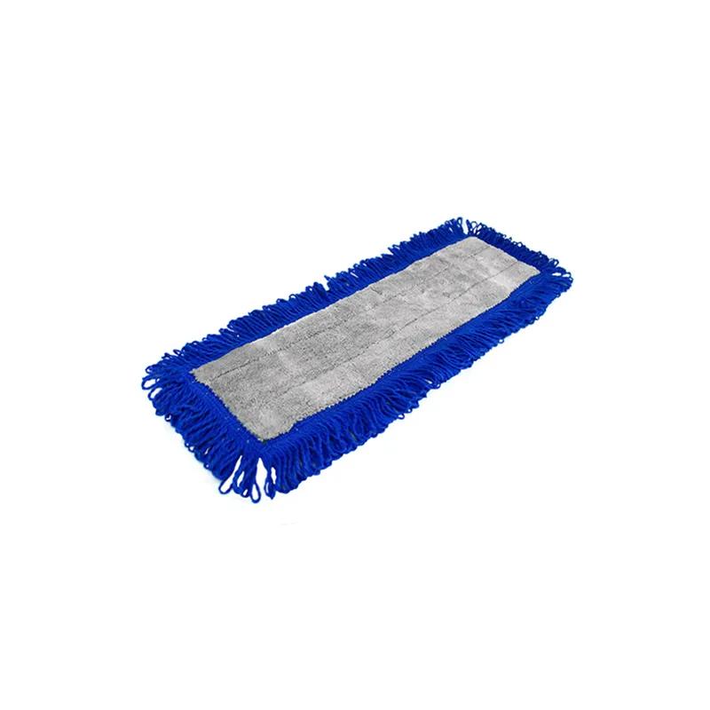 Impact® Dust Mop Head 24 IN Blue Gray Microfiber Canvas Fringed Cut End Looped 1/Each