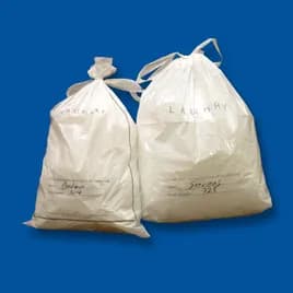 Laundry Bag 14X24 IN White LDPE 0.85MIL Tear-Tie 1000/Case