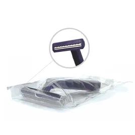 Shaving Razor 4 IN Blue Wrapped Disposable Twin Blade 144/Case