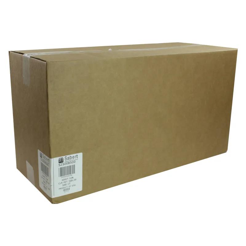 Lid Dome 5.63X5.63X0.63 IN 1 Compartment PET Clear Square For 12-16 OZ Bowl Unhinged 500/Case