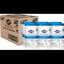 Clorox Healthcare® Bleach Germicidal Floral One-Step Disinfectant Multi Surface Wipe 150 Count/Pack 6 Packs/Case