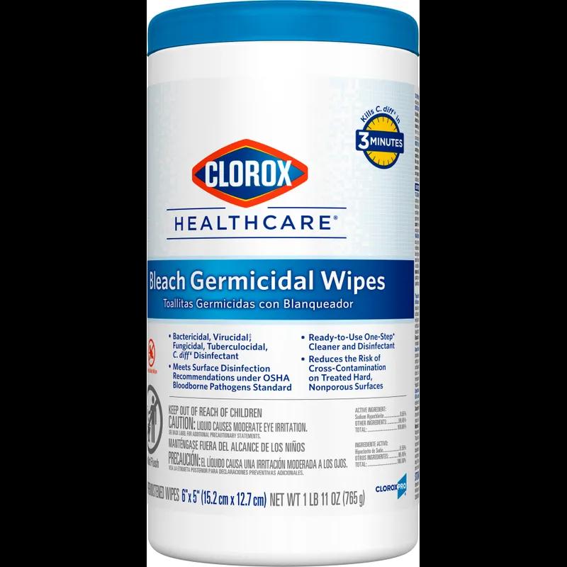 Clorox Healthcare® Bleach Germicidal Floral One-Step Disinfectant Multi Surface Wipe 150 Count/Pack 6 Packs/Case