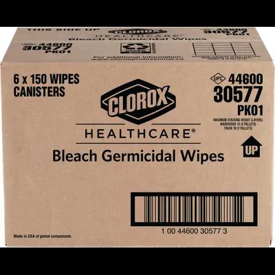 Clorox Healthcare® Bleach Germicidal Floral One-Step Disinfectant Multi Surface Wipe 150 Count/Pack 6 Packs/Case