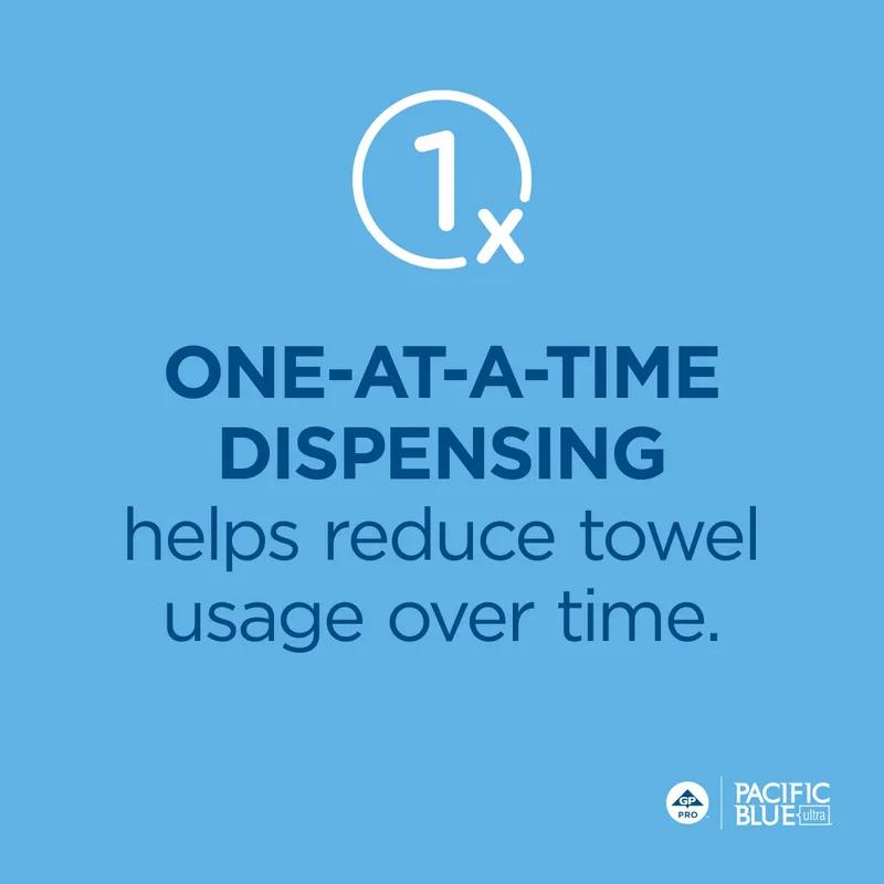 Pacific Blue Ultra™ Roll Paper Towel 9IN X400FT 1PLY White Standard Roll 5.5 9IN Roll 1.75IN Core Diameter 6 Rolls/Case