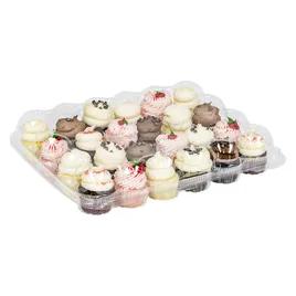 Mini Cupcake Hinged Container 12.38X10X2.25 IN 24 Compartment PET Clear Rectangle 110/Case